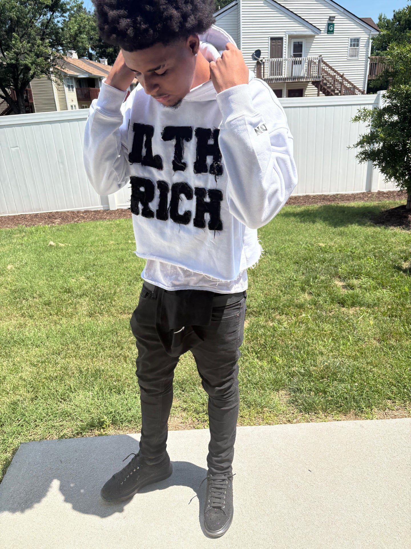 Filthy Rich cropped hoodie